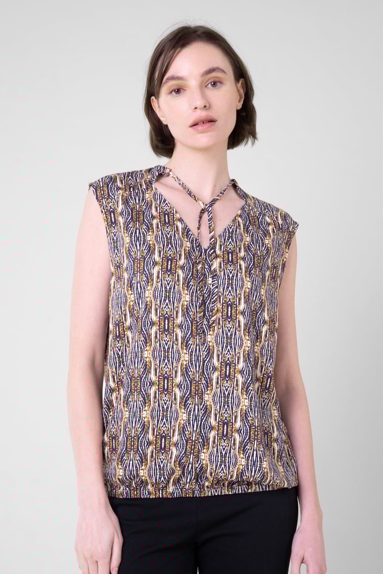 Womens Tie Neck Tops