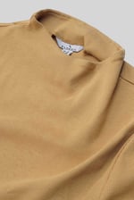 Womens High Neck Ribbed Top