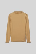 Womens High Neck Ribbed Top