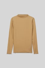 Womens High Neck Ribbed Top