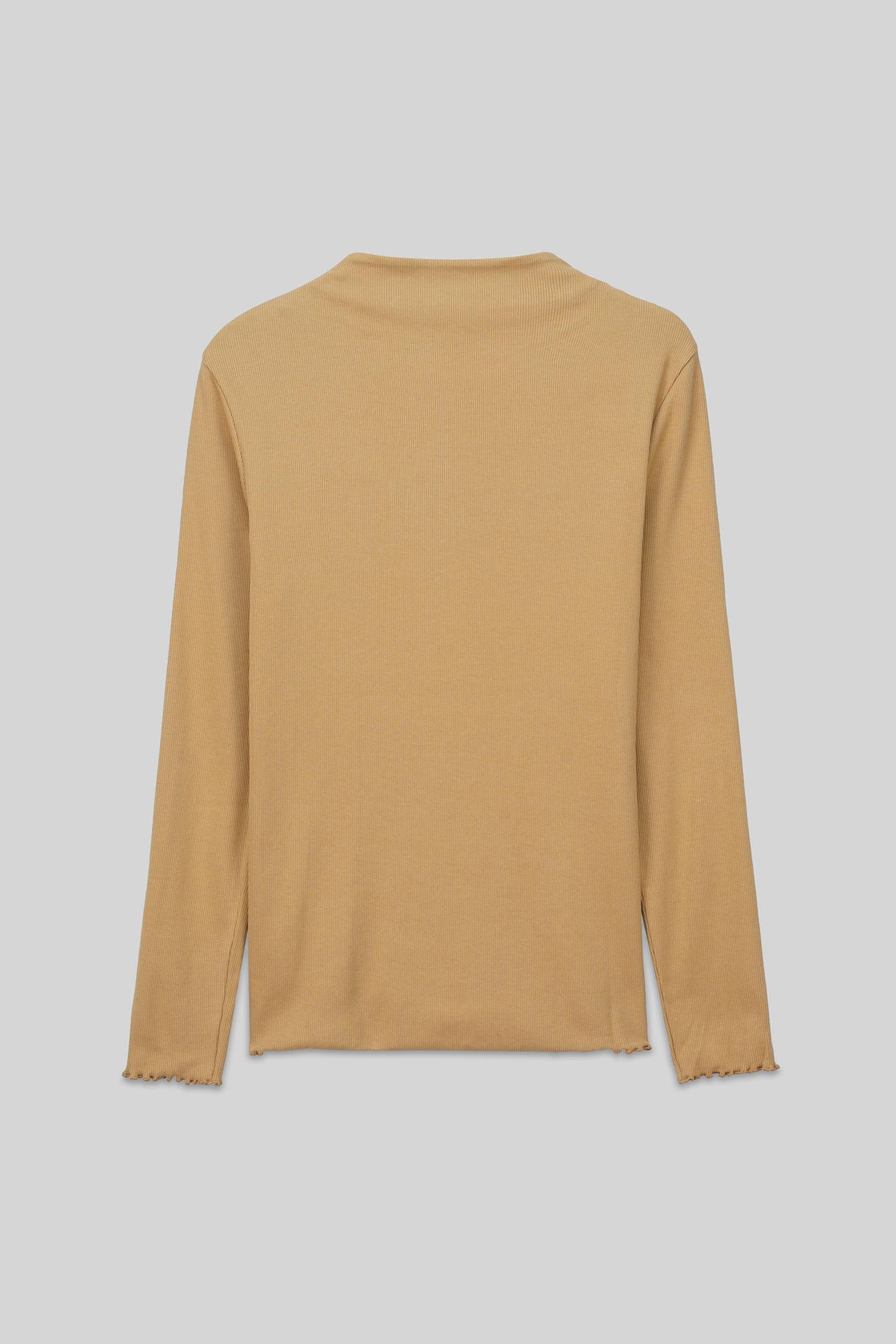 Womens High Neck Ribbed Top