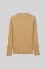 Womens High Neck Ribbed Top