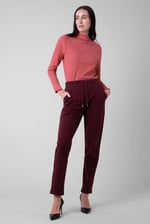 Womens High Neck Ribbed Top