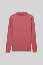 Womens High Neck Ribbed Top