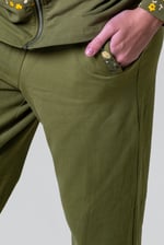 Stretchy Embroidery Design Details Trousers