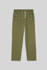 Stretchy Embroidery Design Details Trousers