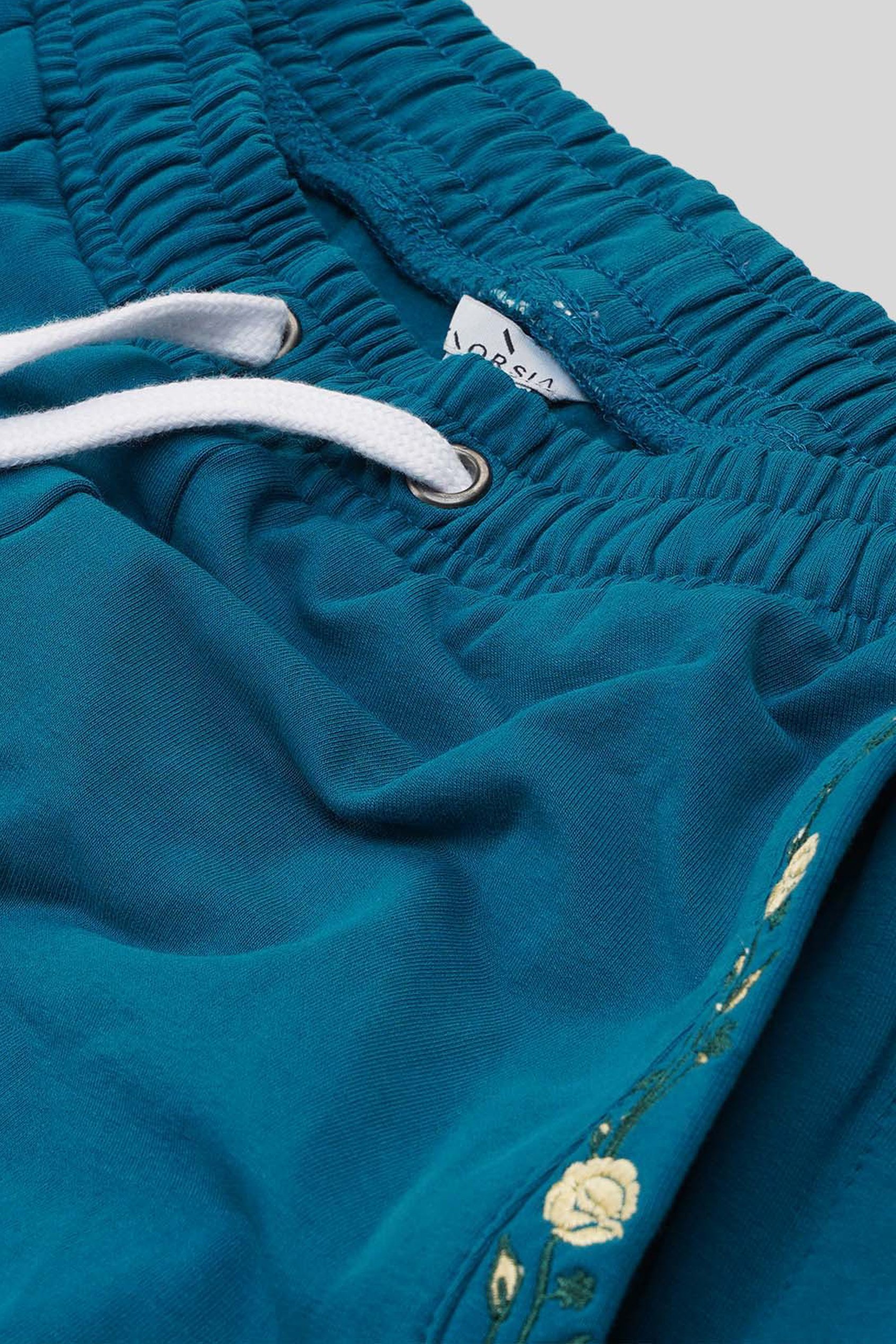 Stretchy Embroidery Design Details Trousers