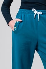 Stretchy Embroidery Design Details Trousers