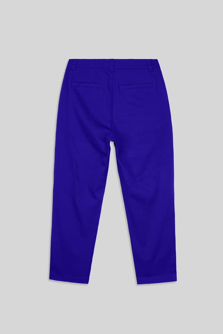 Womens Pleated Cropped Trouser
