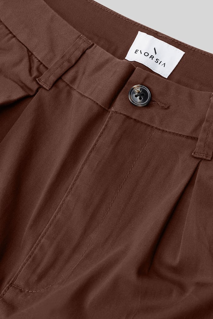 Womens Pleated Cropped Trouser