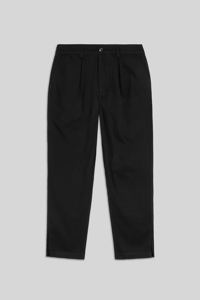 Womens Pleated Cropped Trouser