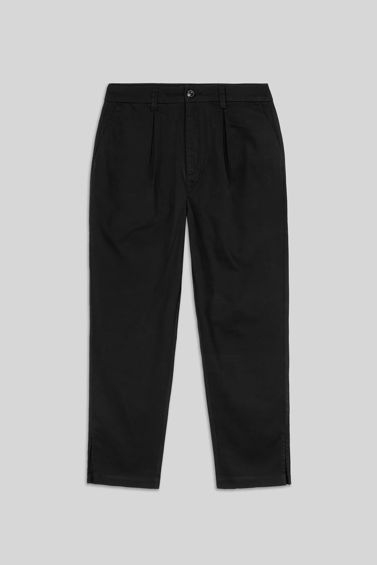 Womens Pleated Cropped Trouser