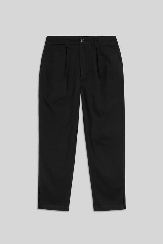 Womens Pleated Cropped Trouser