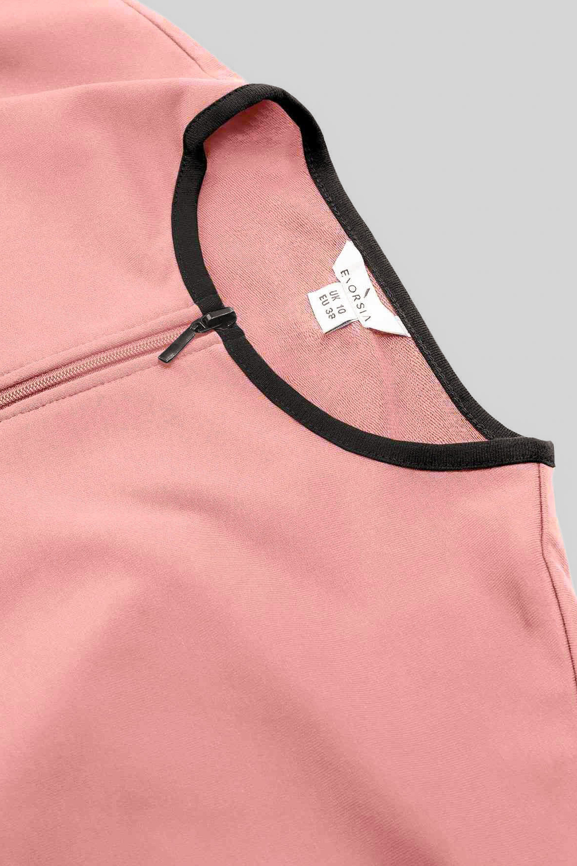 Womens Drop Shoulder Zip Through Top