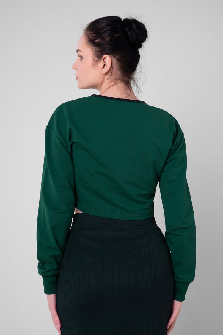 Womens Drop Shoulder Zip Through Top