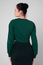 Womens Drop Shoulder Zip Through Top