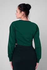 Womens Drop Shoulder Zip Through Top