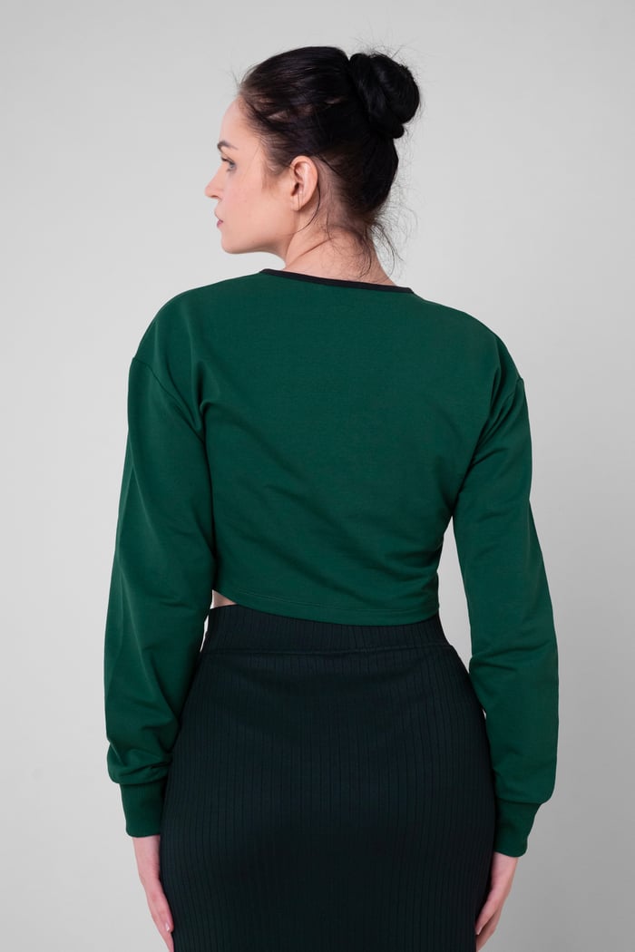 Womens Drop Shoulder Zip Through Top