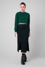 Womens Drop Shoulder Zip Through Top