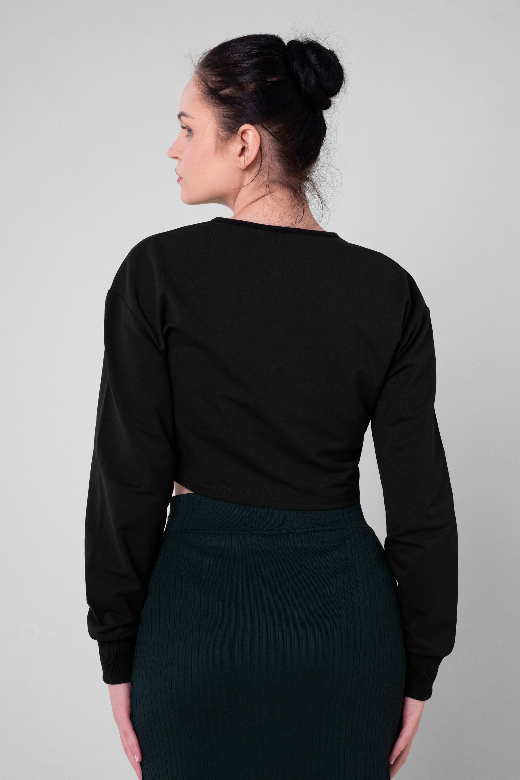 Womens Drop Shoulder Zip Through Top