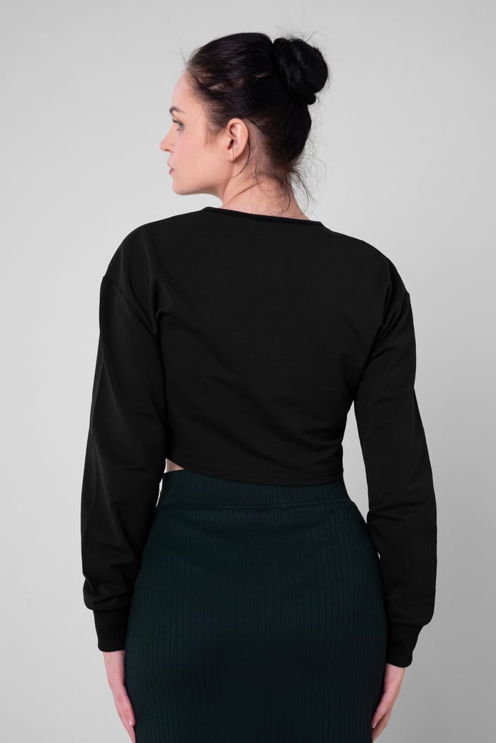 Womens Drop Shoulder Zip Through Top