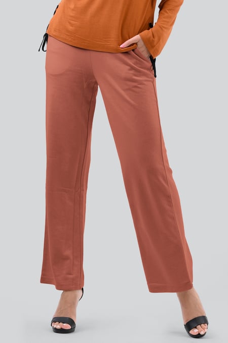 Womens White Straight Leg Trousers