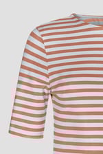 Stripe Jersey Button Back T-Shirt Top