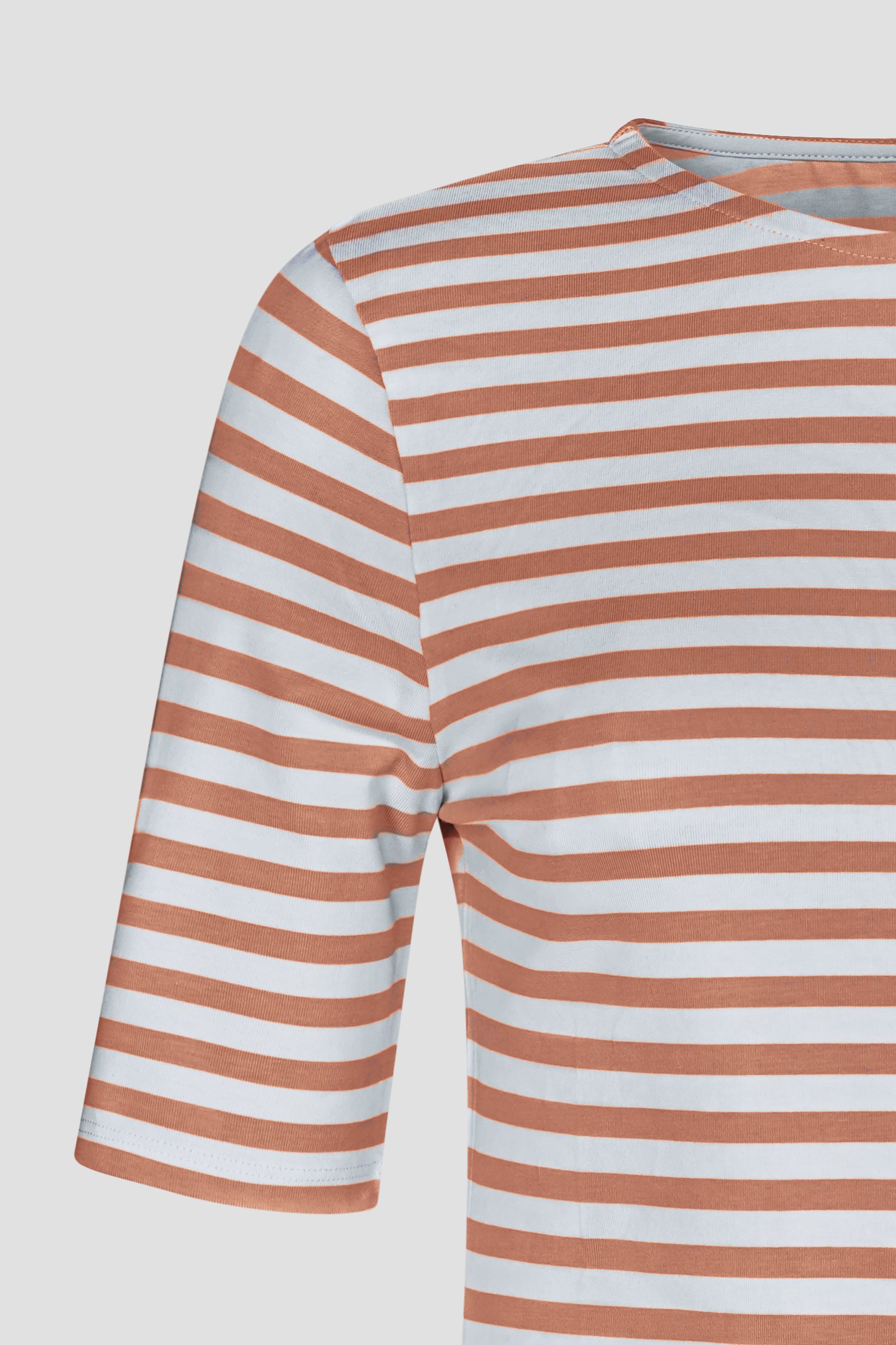 Stripe Jersey Button Back T-Shirt Top