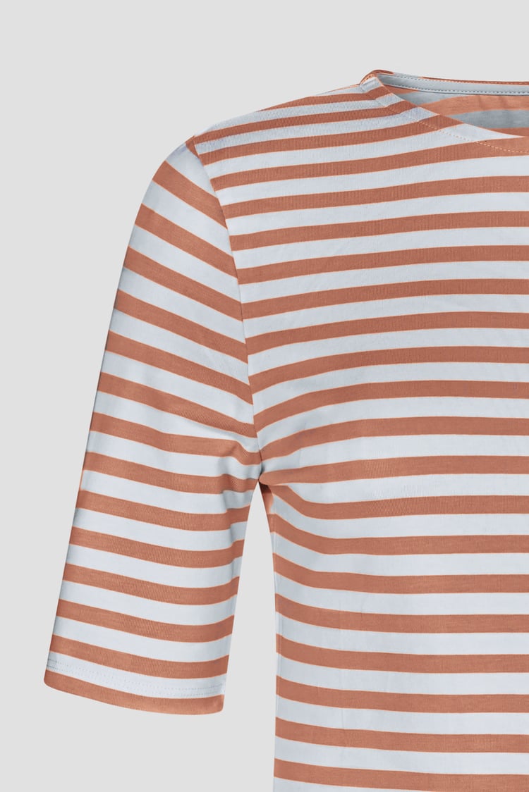Stripe Jersey Button Back T-Shirt Top