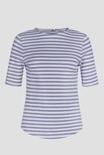 Stripe Jersey Button Back T-Shirt Top