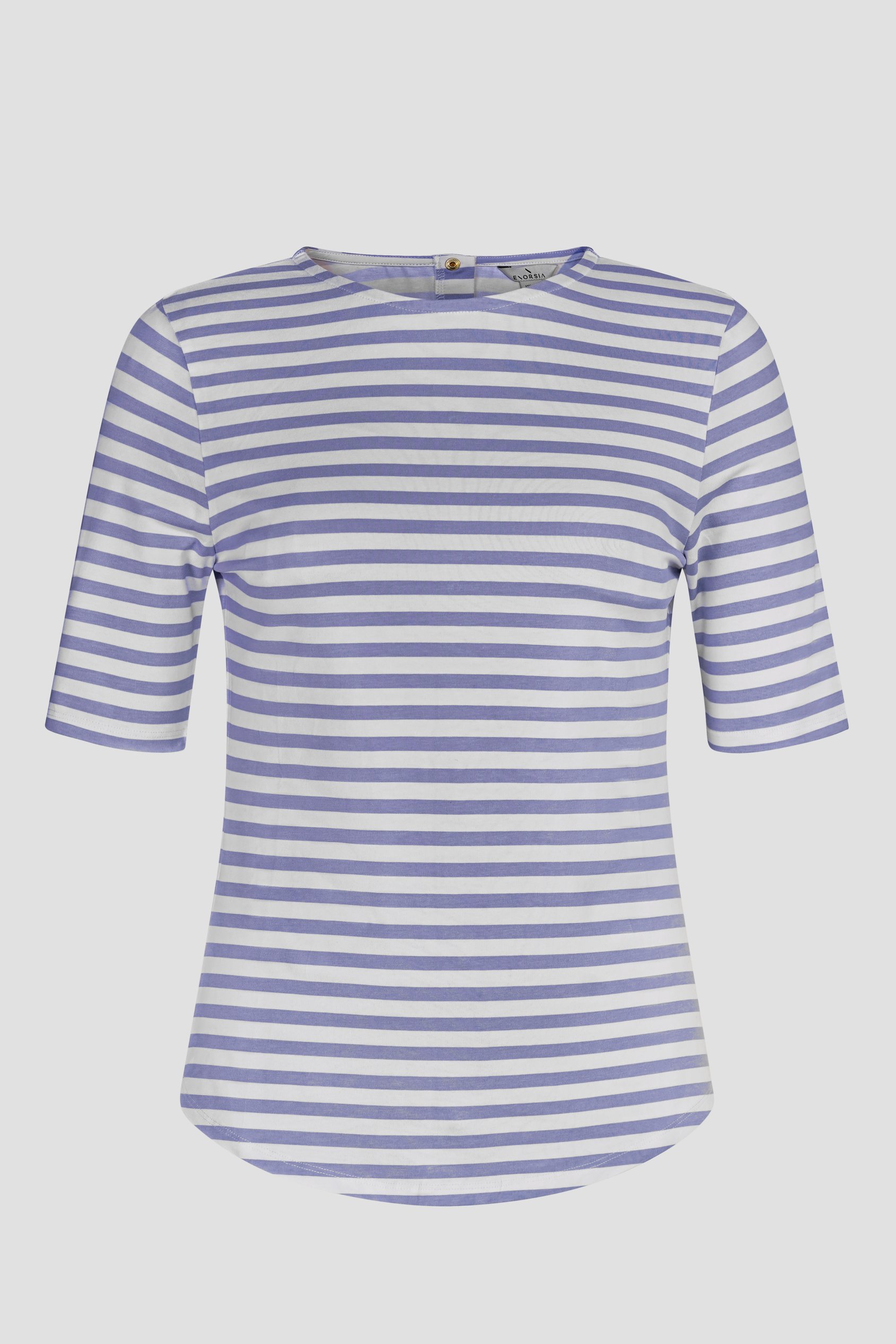 Stripe Jersey Button Back T-Shirt Top