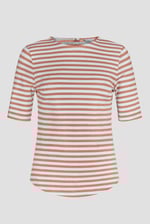 Stripe Jersey Button Back T-Shirt Top