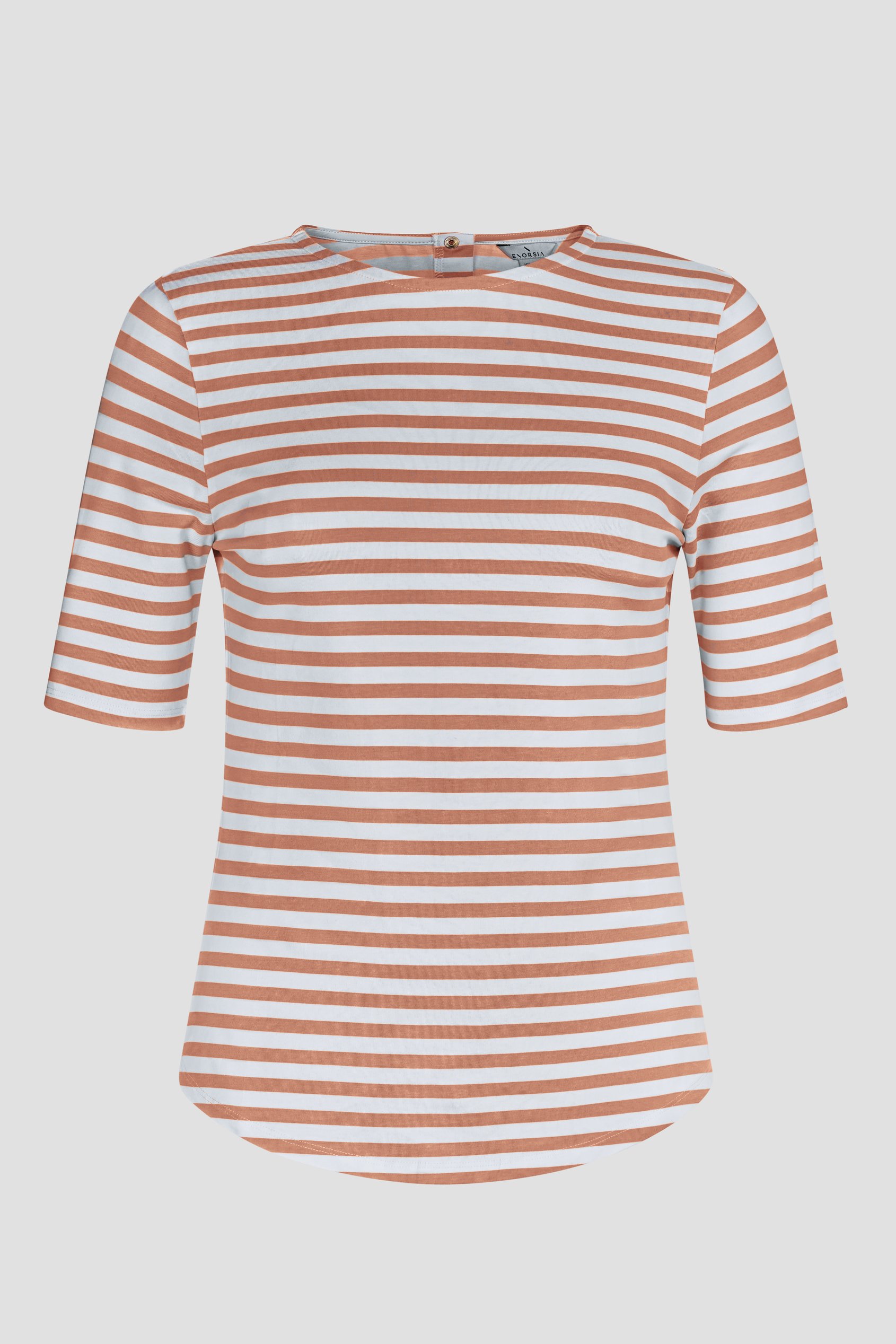 Stripe Jersey Button Back T-Shirt Top