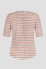 Stripe Jersey Button Back T-Shirt Top