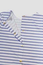 Stripe Jersey Button Back T-Shirt Top