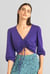 Womens Ruched Long Sleeve Crop Top