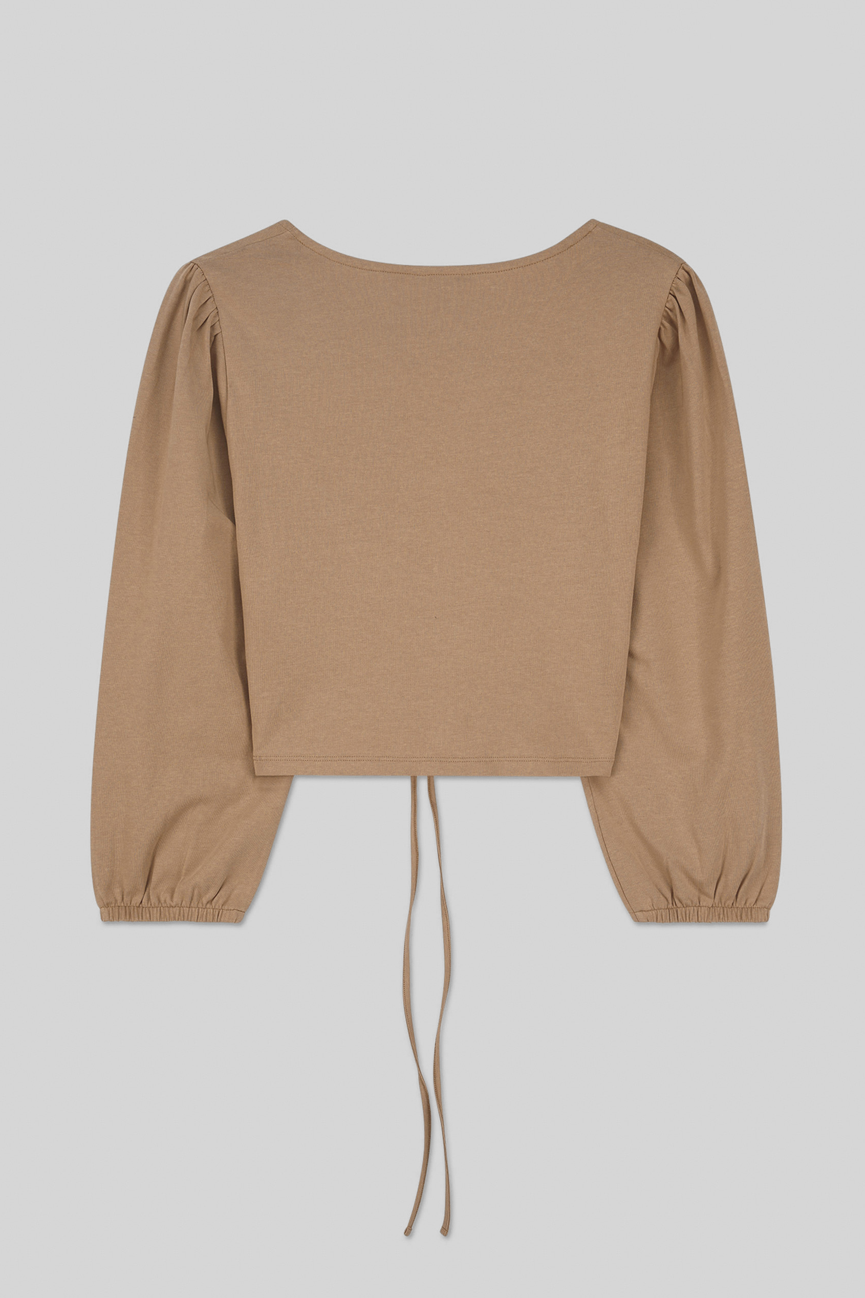 Womens Ruched Long Sleeve Crop Top
