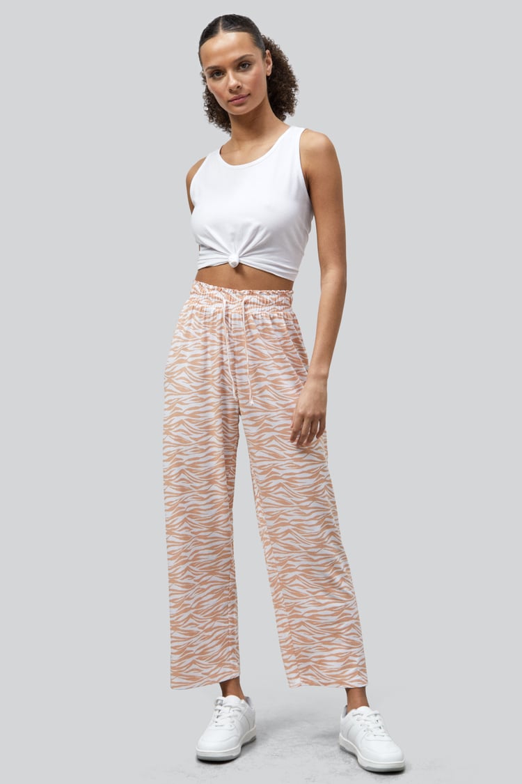 Zebra Print Straight leg Trousers