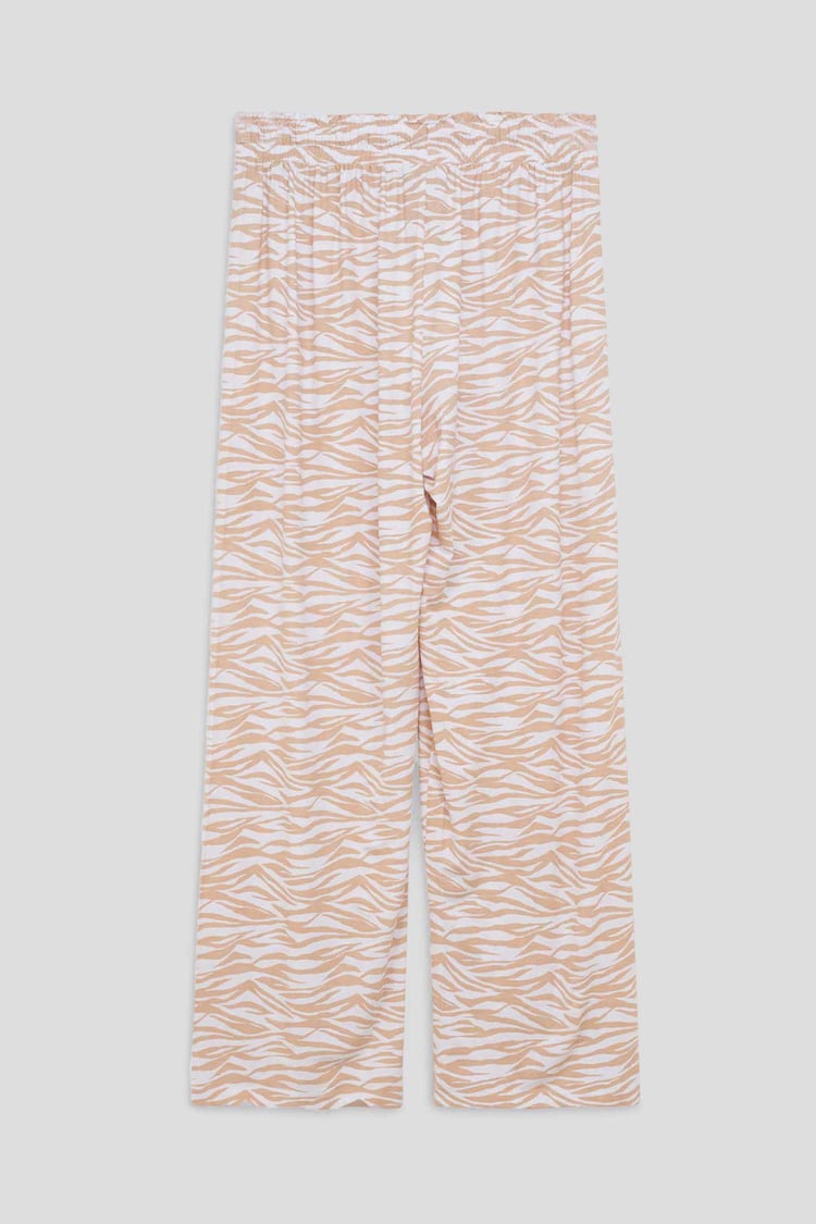 Zebra Print Straight leg Trousers