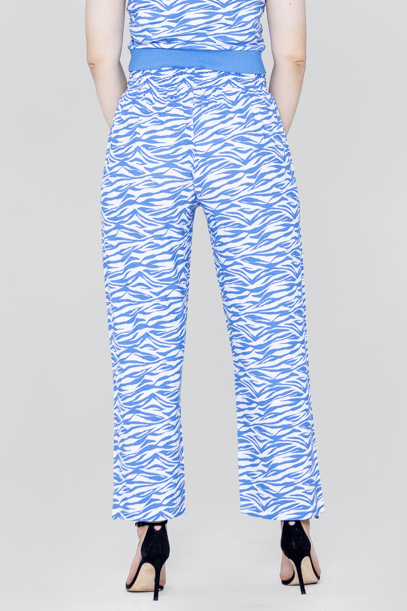 Zebra Print Straight leg Trousers