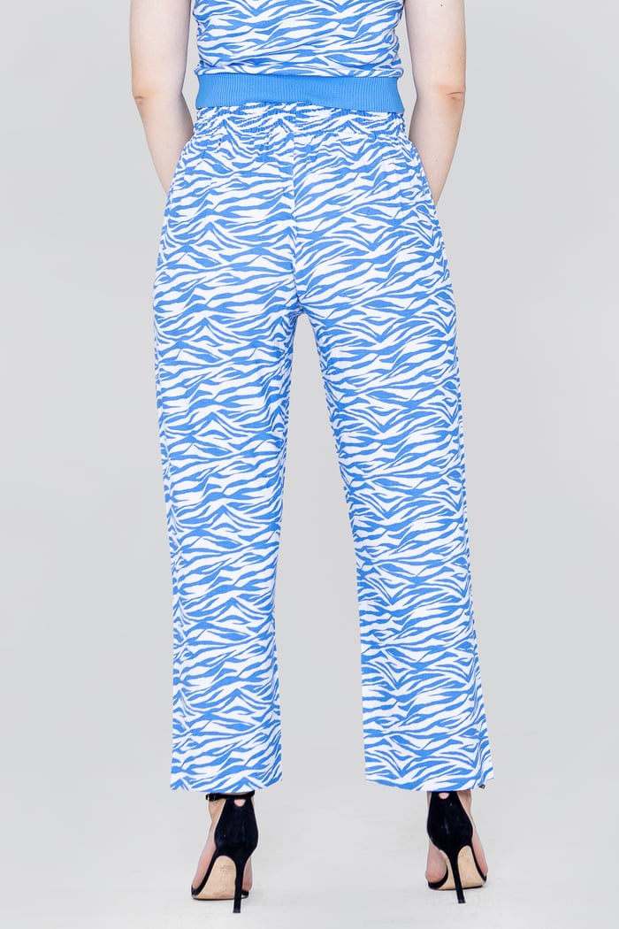 Zebra Print Straight leg Trousers