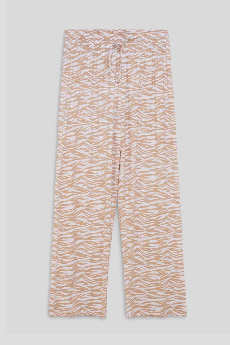 Zebra Print Straight leg Trousers