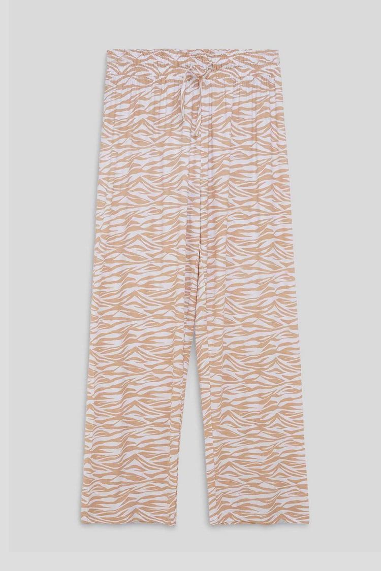 Zebra Print Straight leg Trousers