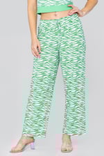Zebra Print Straight leg Trousers