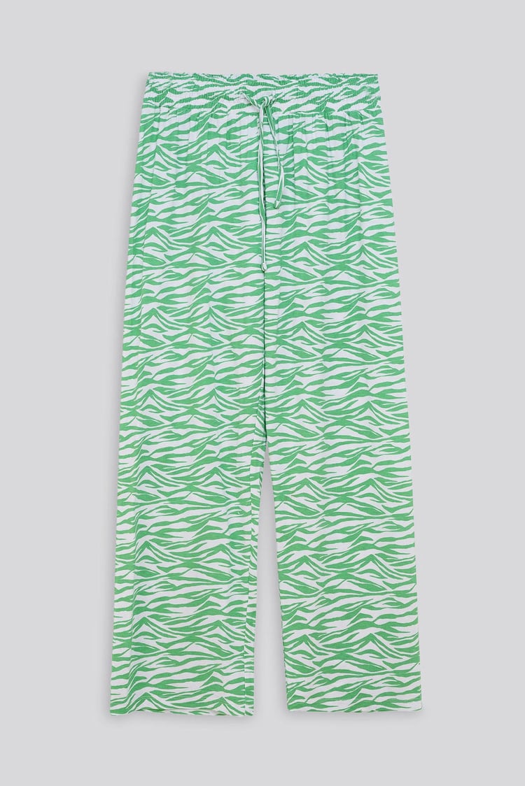 Zebra Print Straight leg Trousers