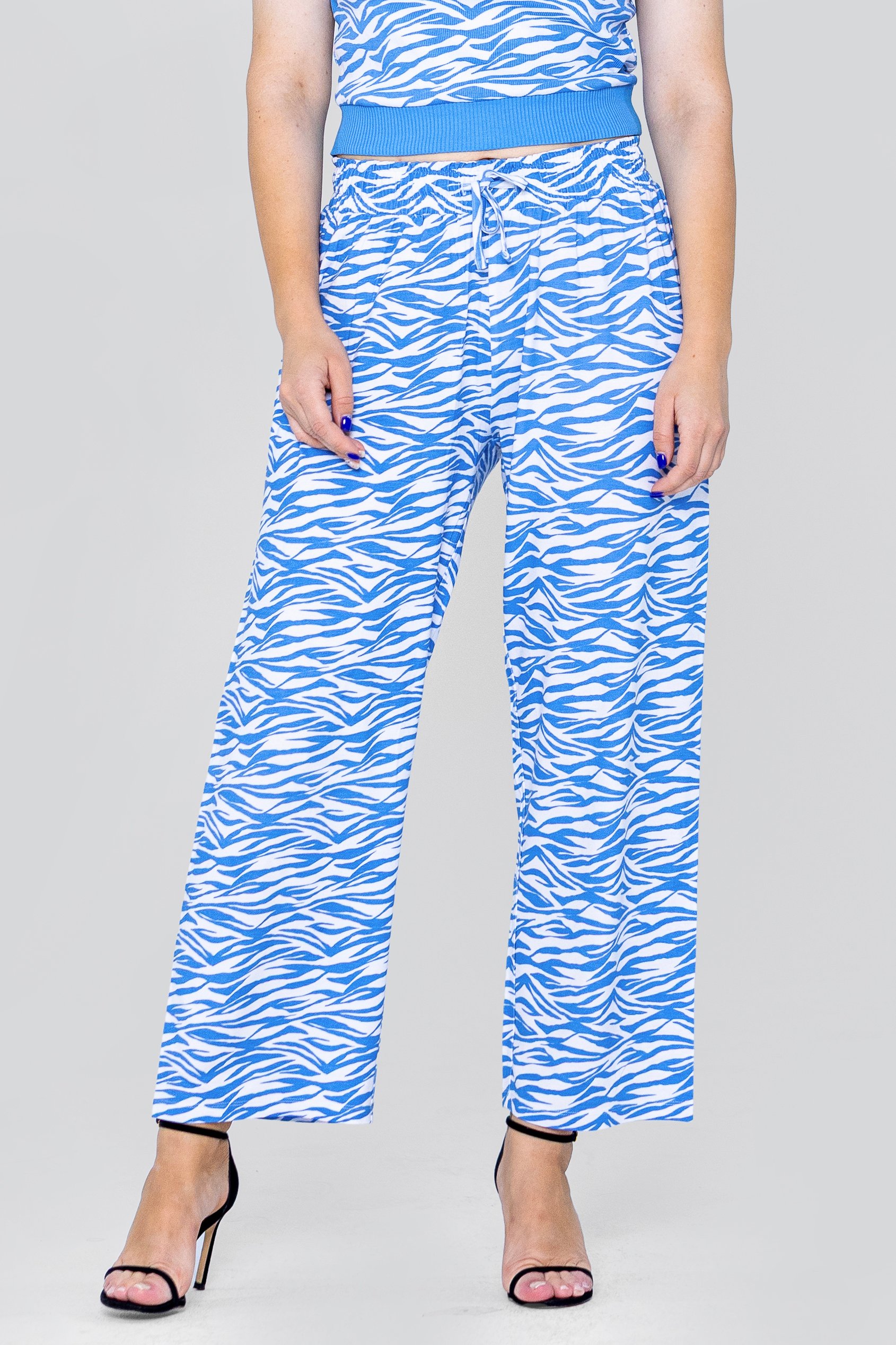 Zebra Print Straight leg Trousers