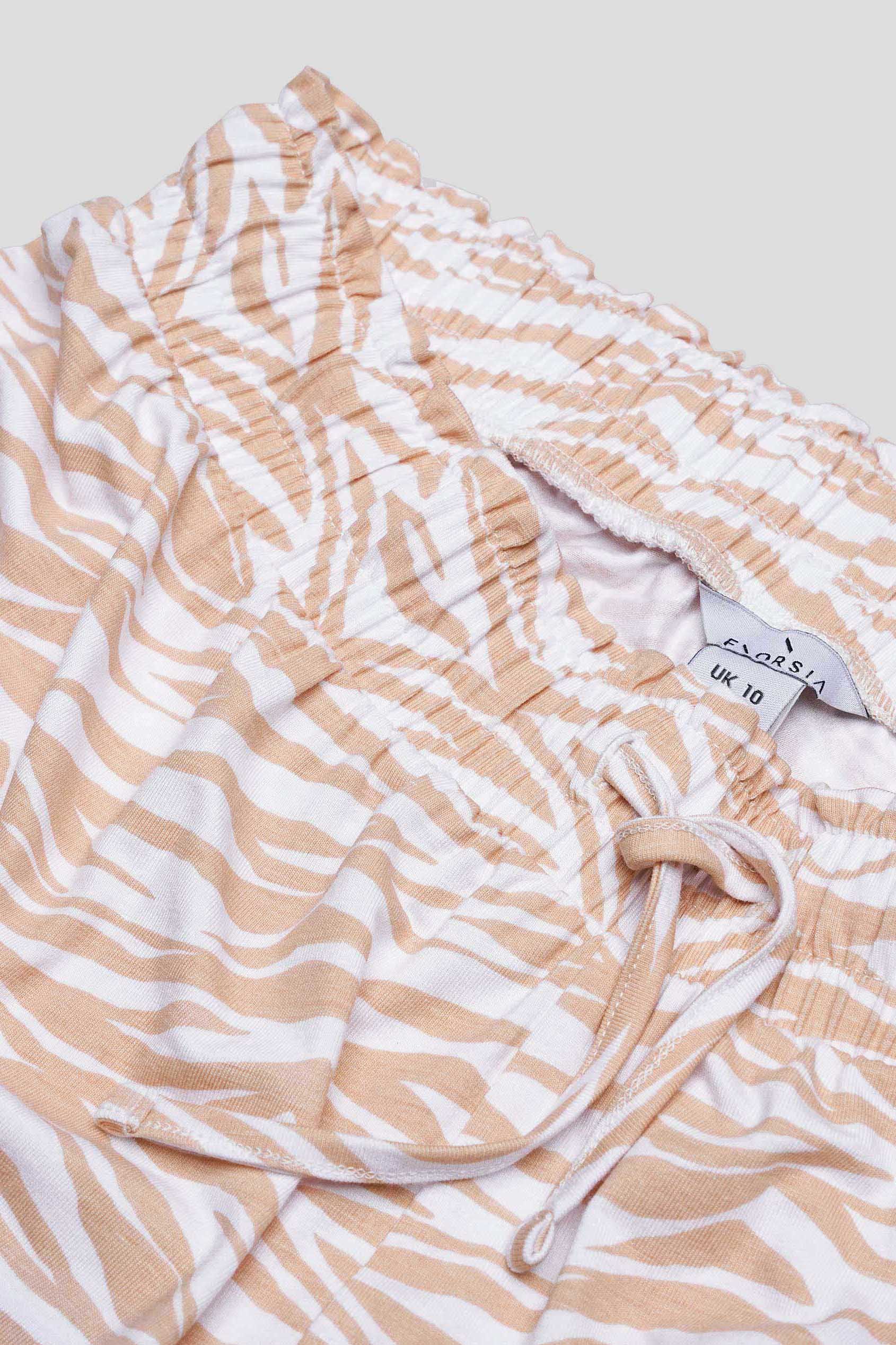 Zebra Print Straight leg Trousers