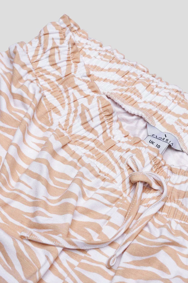 Zebra Print Straight leg Trousers