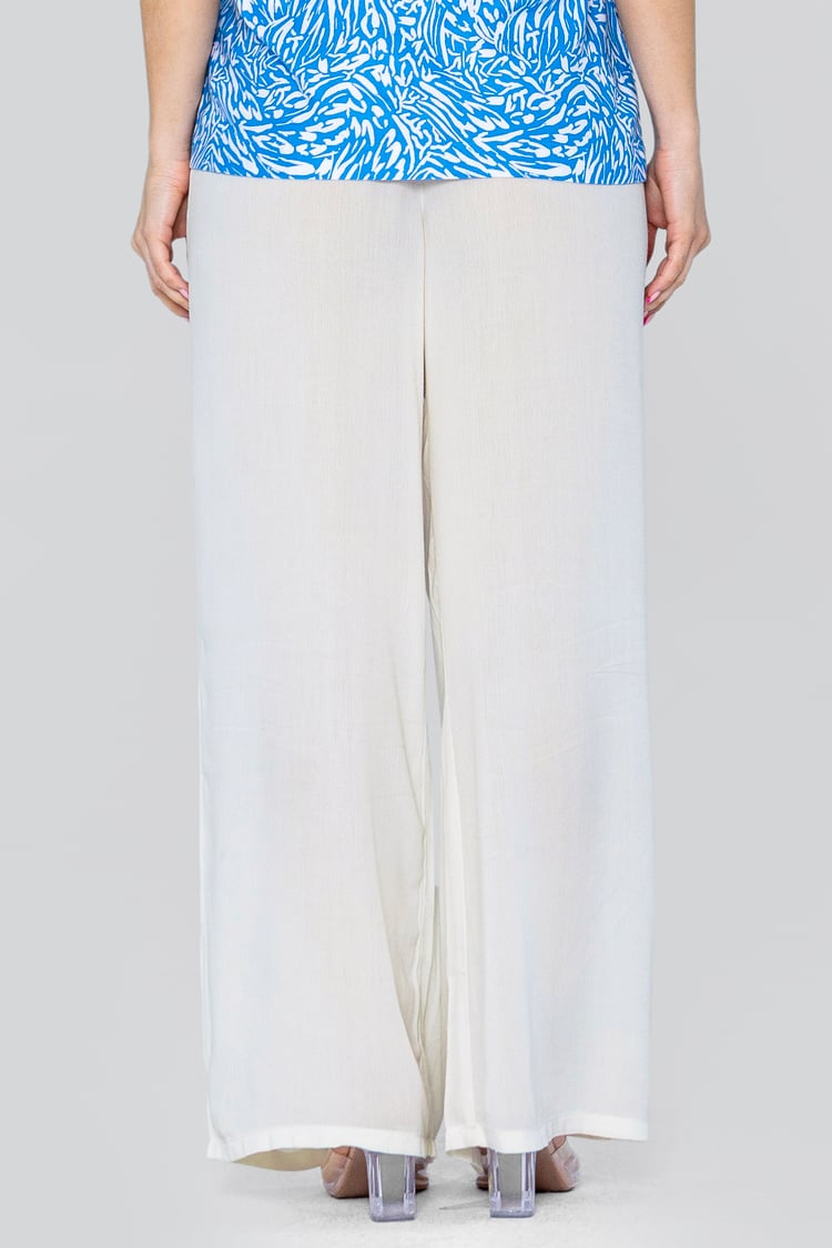 Crepe Viscose Wide Leg see through Trousers