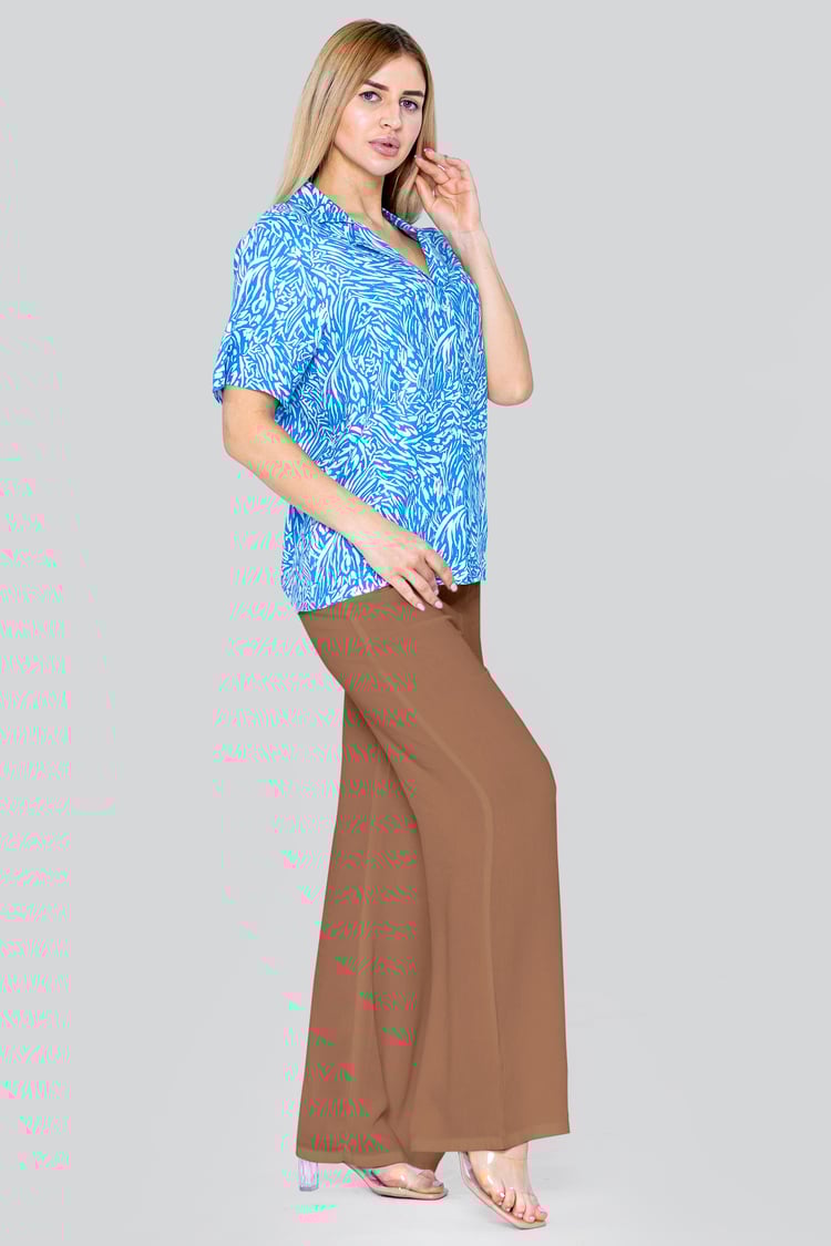 Crepe Viscose Wide Leg see through Trousers